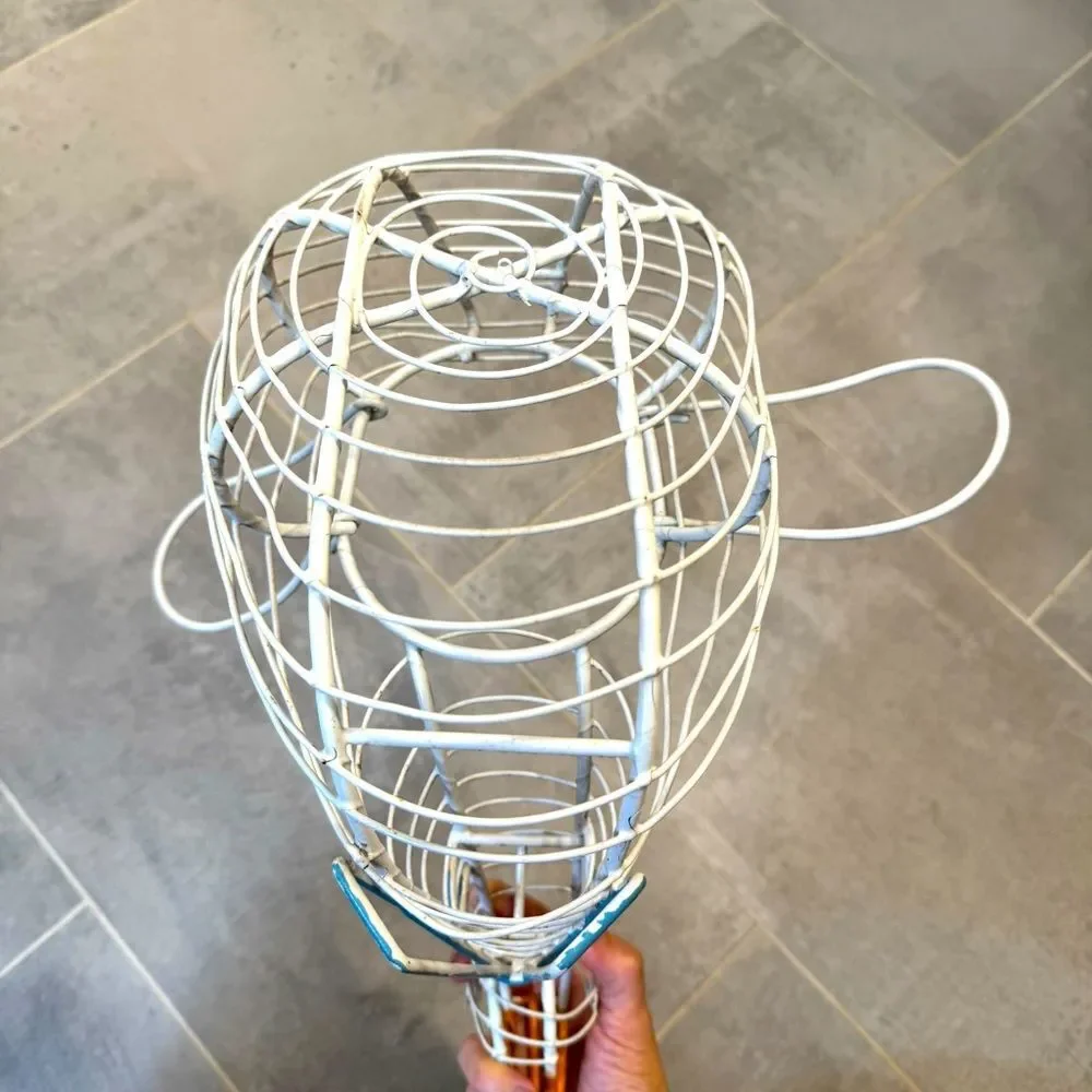 Vintage Rare 1960’s Wire Duck Egg Kitchen Catch All Basket With Handles